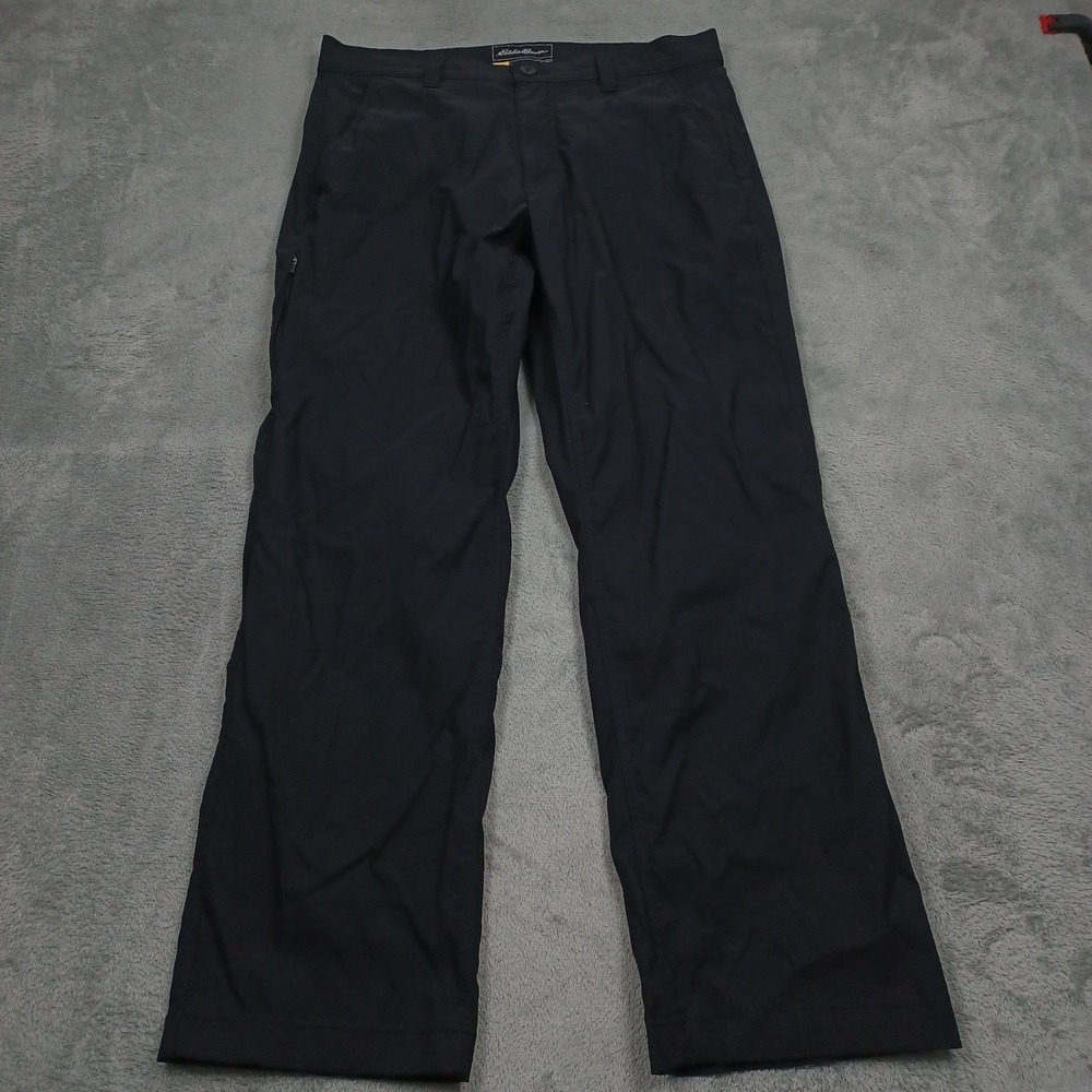 Eddie Bauer Pants Mens 32x30 Black Travex Straight Outdoor Casual‎ Activewear